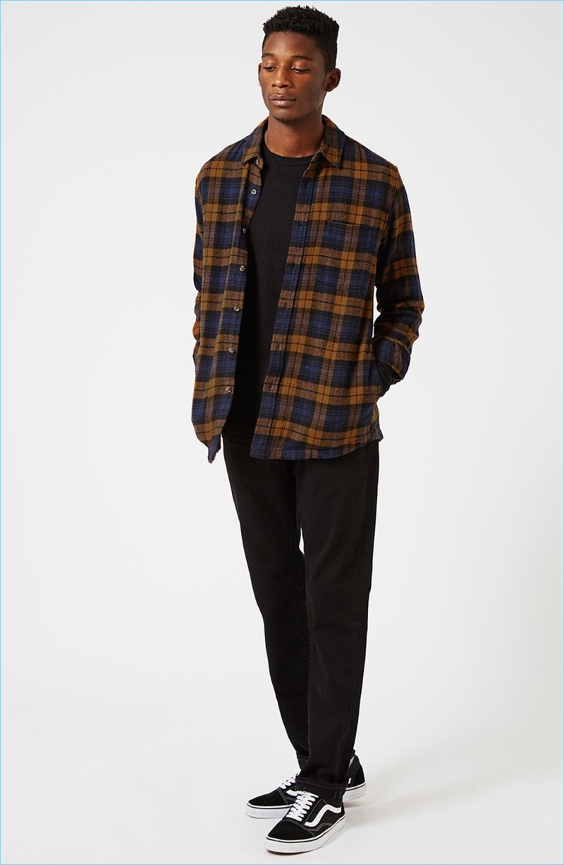 Topman Check Flannel Shirt