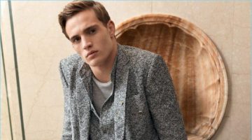 Julian Schneyder is Trussardi's Leading Man for Spring '17 Ads Front and center, Julian Schneyder wears a three-piece suit for Trussardi's spring-summer 2017 campaign.