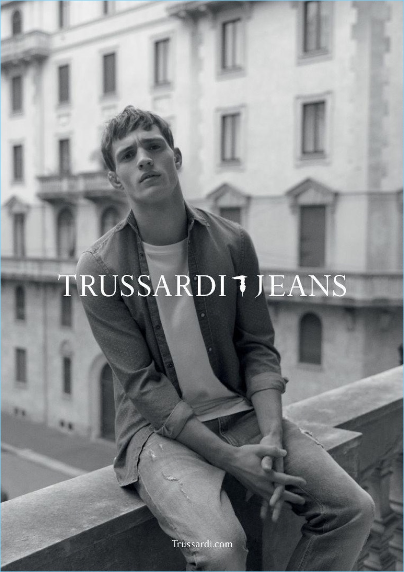 Trussardi taps Julian Schneyder to star in its spring-summer 2017 Jeans campaign.