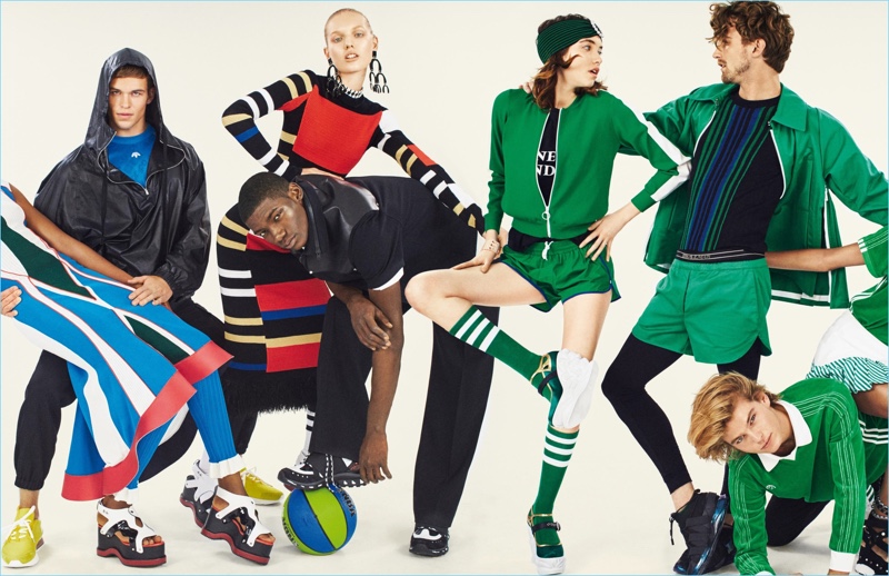 Mitchell Slaggert, Valentine Rontez, RJ King, and Jordan Barrett go sporty for the pages of W magazine.