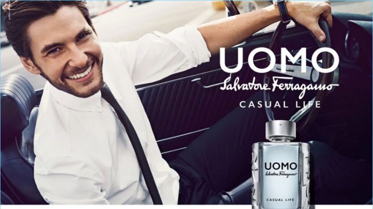 Ben Barnes charms in the new fragrance campaign for Salvatore Ferragamo Uomo Casual Life.