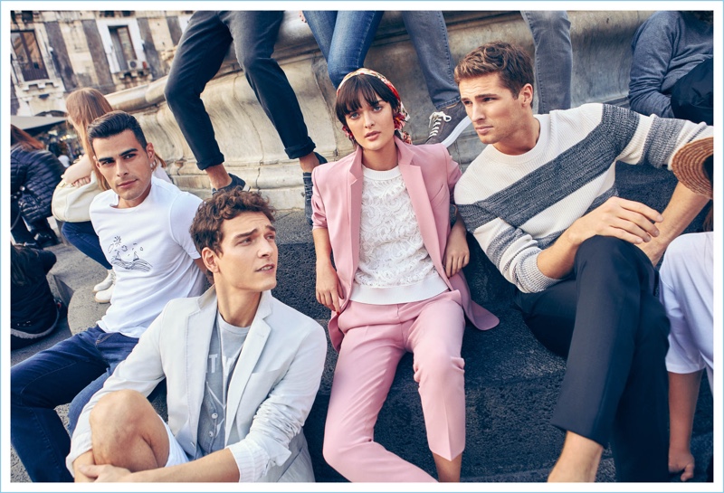 Taking to Sicily for Beymen Club's spring-summer 2017 campaign, models Alexandre Cunha, Sam Rollinson, and Edward Wilding come together.