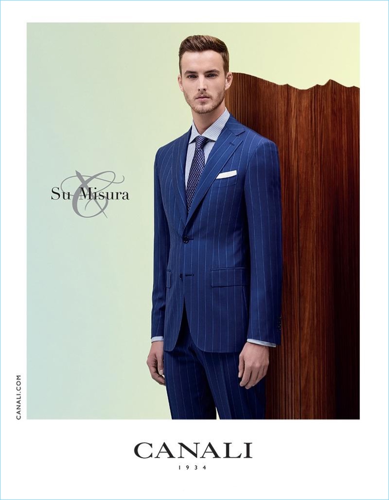 Canali taps model James Smith as the star of its spring-summer 2017 Made to Measure campaign.