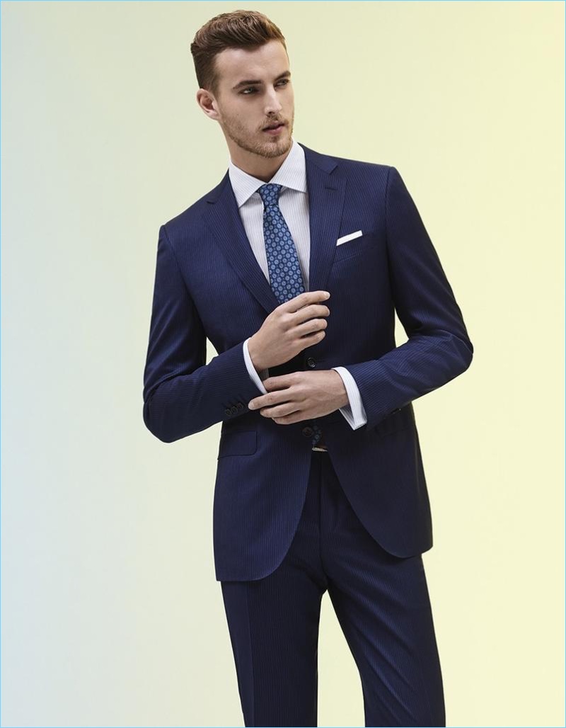 James Smith stars in Canali's spring-summer 2017 Made to Measure campaign.