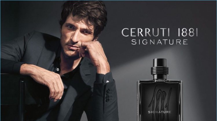 Andres Velencoso Fronts Cerruti 1881 Signature Fragrance Campaign
