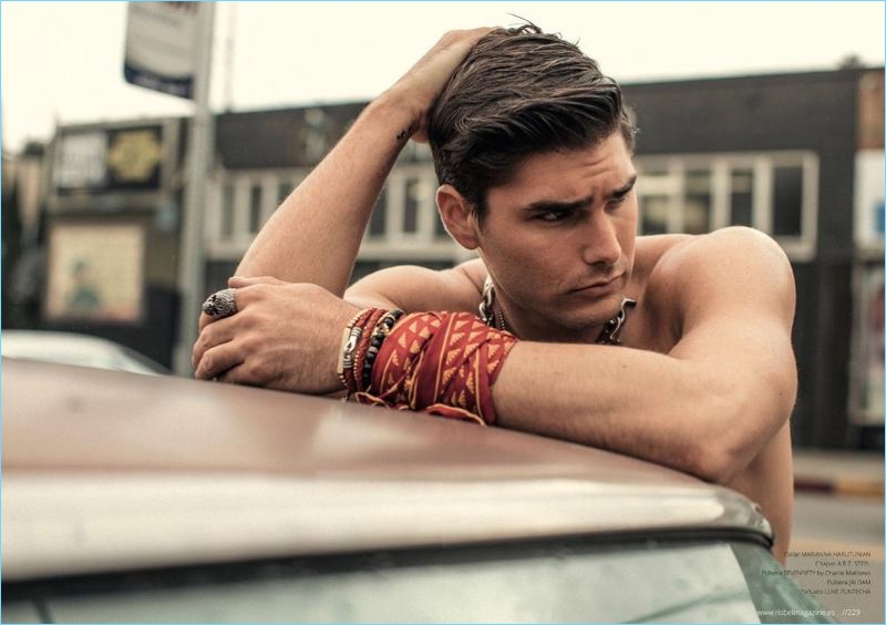 Model Charlie Matthews connects with Risbel magazine for its latest issue.