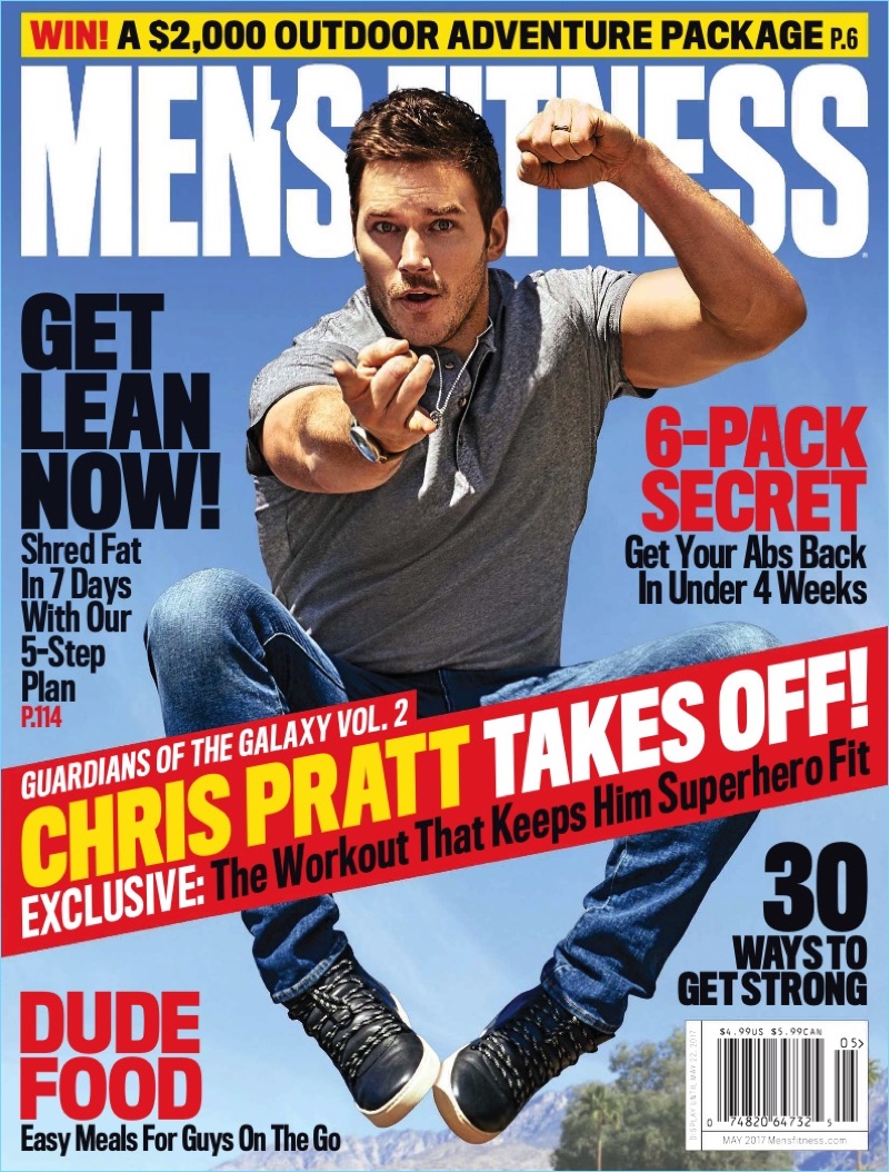 Chris Pratt covers the May 2017 issue of Men's Fitness.