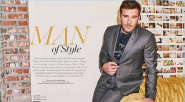 'Taken' Star Clive Standen Stars in Haute Living Shoot, Talks Style Clive Standen wears a grey Paul Smith suit with a Sandro t-shirt for Haute Living.
