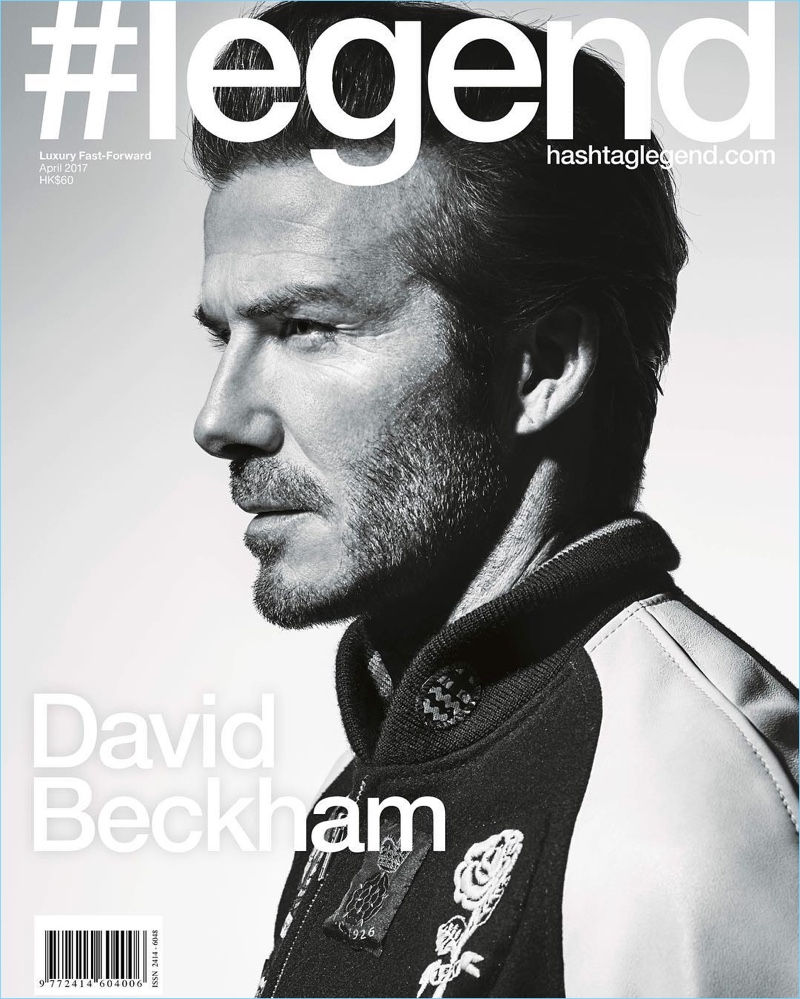 Rick Guest photographs David Beckham in a Kent & Curwen bomber jacket for #legend's April 2017 cover.