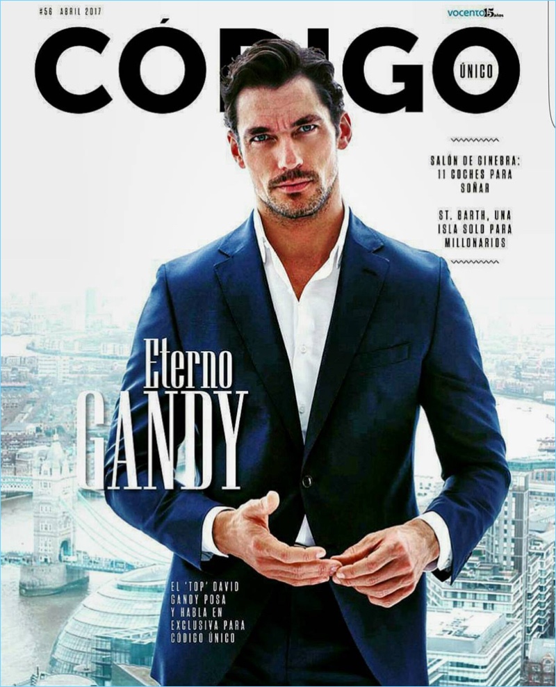 David Gandy covers the April 2017 issue of Código Único.