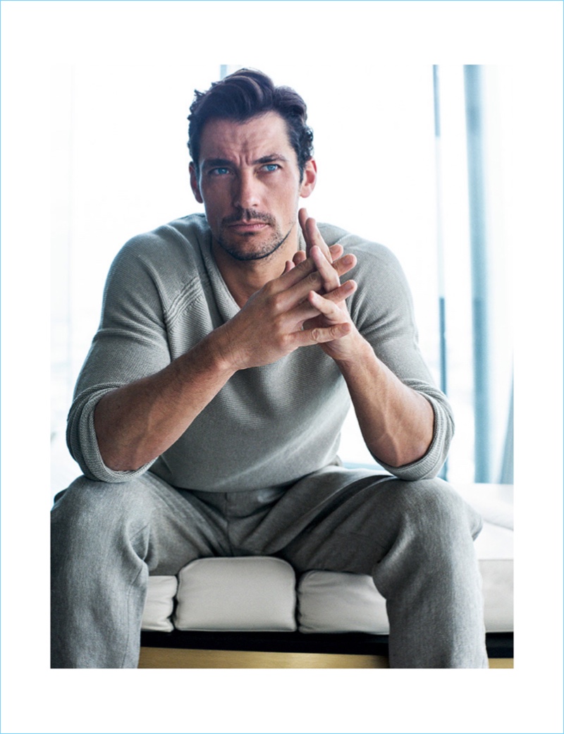 Jesus Cicero styles David Gandy for the pages of Código Único.