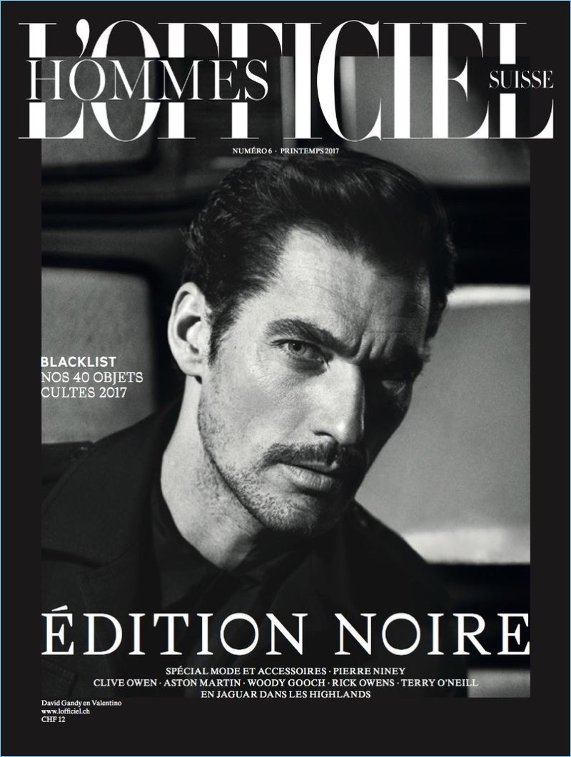 David Gandy covers the most recent issue of L'Officiel Hommes Switzerland.