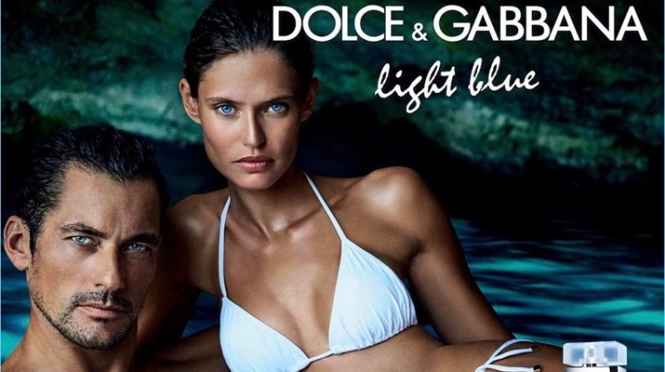 David Gandy and Bianca Balti front the new fragrance campaign for Dolce & Gabbana Light Blue eau Intense.