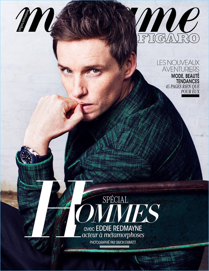 Eddie Redmayne covers a special hommes issue of Madame Figaro.