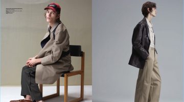 Elias de Poot Goes Quirky for L'Officiel Hommes Germany Left: Elias de Poot dons an Emporio Armani coat with John Lawrence Sullivan trousers. The Belgian model also wears a Supreme cap and Santoni shoes. Right: Elias wears a Jil Sander leather jacket, COS shirt, Diesel Black Gold trousers, and Santoni shoes.