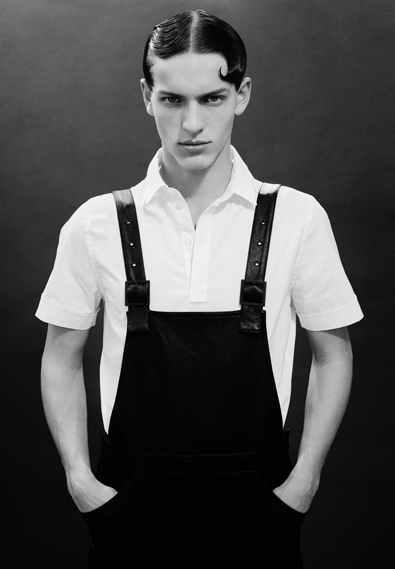 Oskar wears shirt Filippa K and overalls H&M.