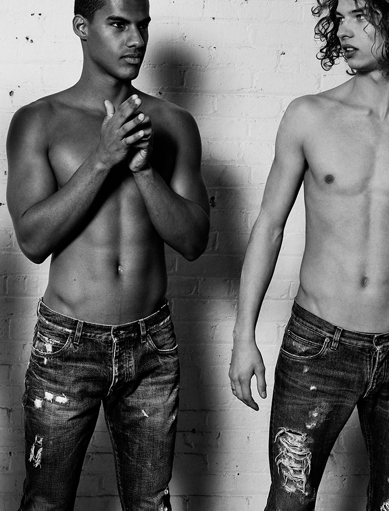 Vitor and Jack bring attention to designer denim jeans by Dolce & Gabbana.