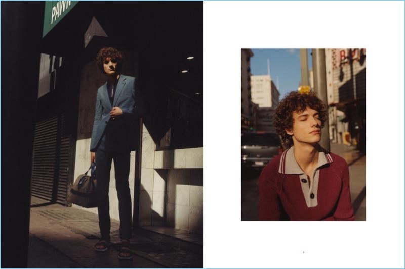 Laura Coulson photographs Serge Rigvava in pieces from Hermès' spring-summer 2017 collection.