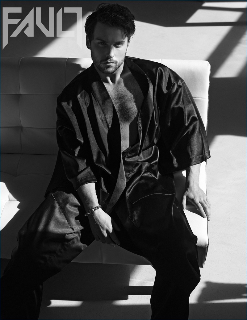 Actor Jack Falahee lounges in a silk robe for a Fault magazine photo shoot. » Jack Falahee Poses for Fault, Dishes on Connor's First Love Scene Actor Jack Falahee lounges in a silk robe for a Fault magazine photo shoot.