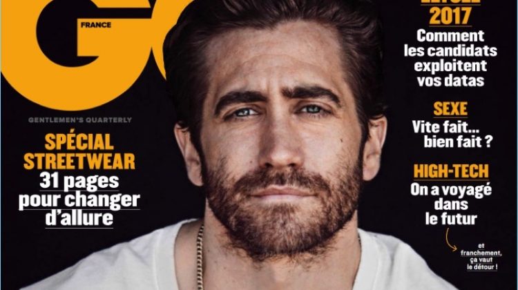 Jake Gyllenhaal covers the April 2017 issue of GQ France.