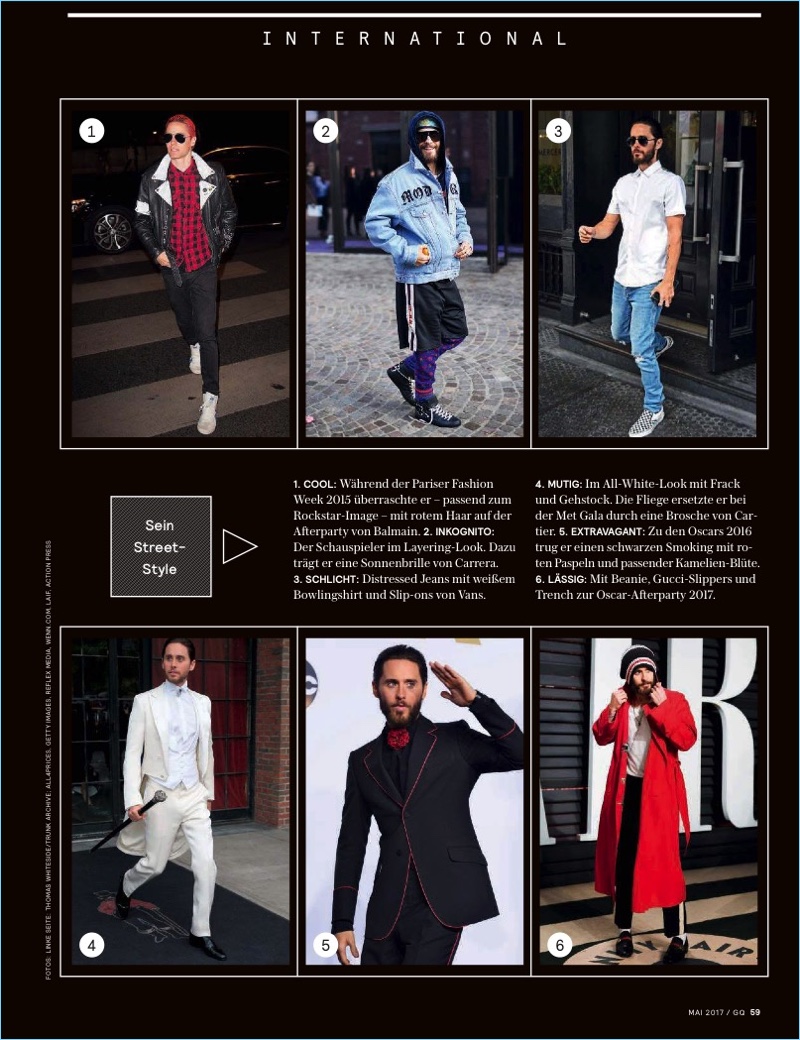 GQ Germany highlights Jared Leto's eclectic style.