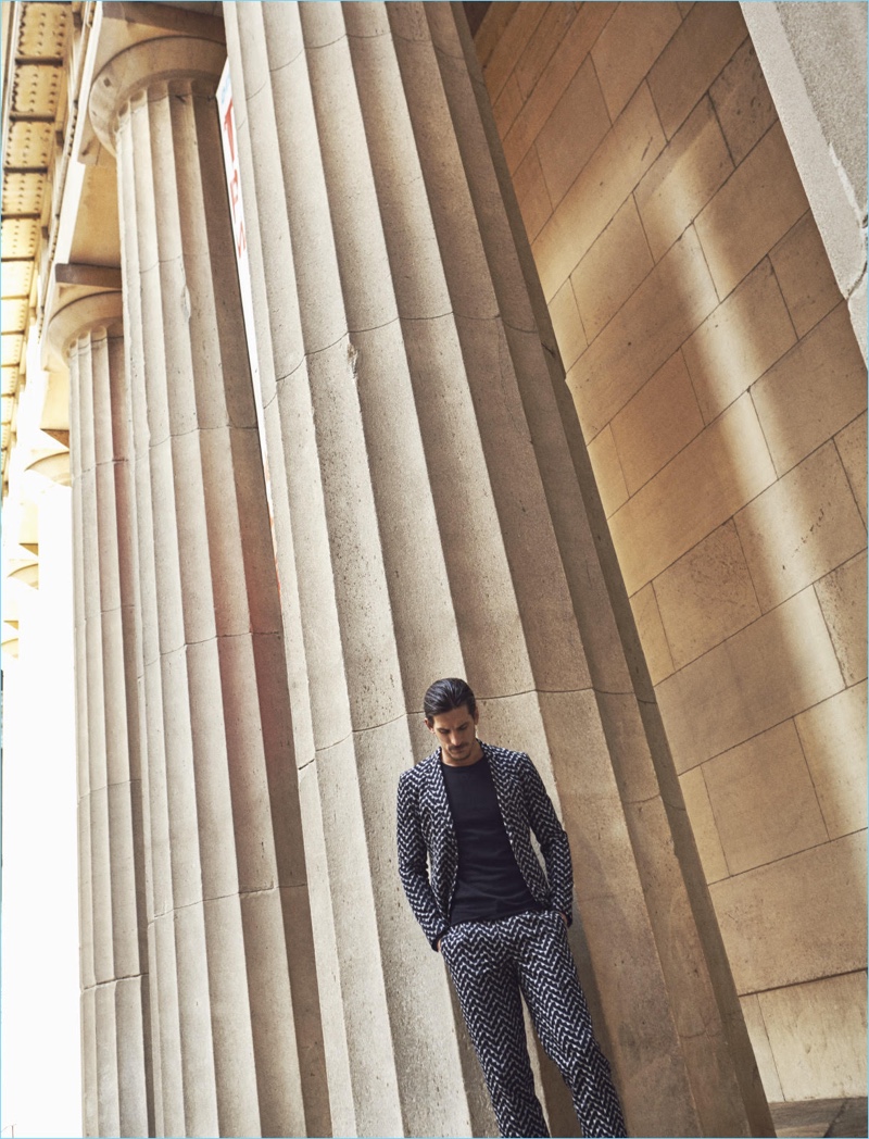 estévez+belloso photograph Jarrod Scott in an Emporio Armani suit with a Zara sweater.