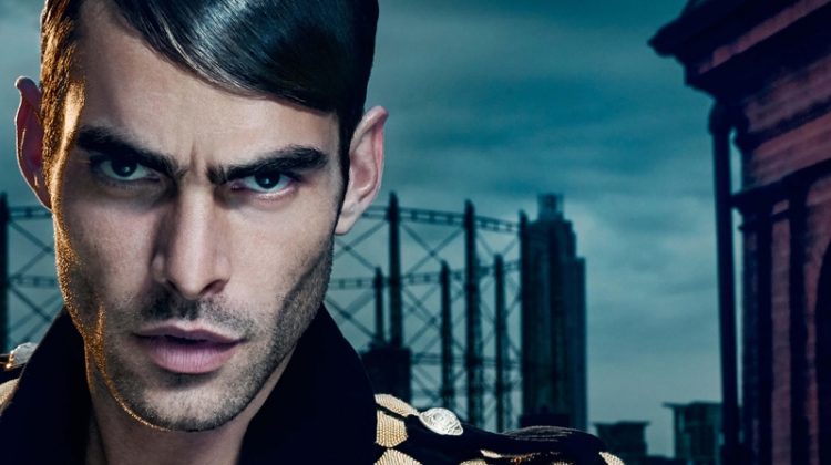 Jon Kortajarena shows off a suave slicked back hairstyle for the Balmain Hair Couture Icons campaign.