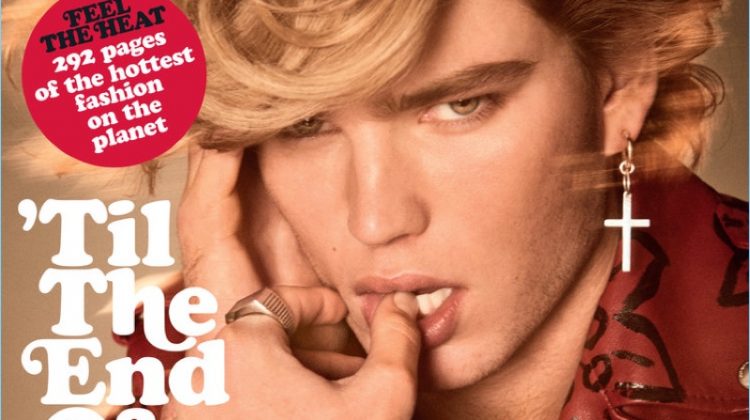 Jordan Barrett channels George Michael for the spring 2017 cover of British GQ Style.