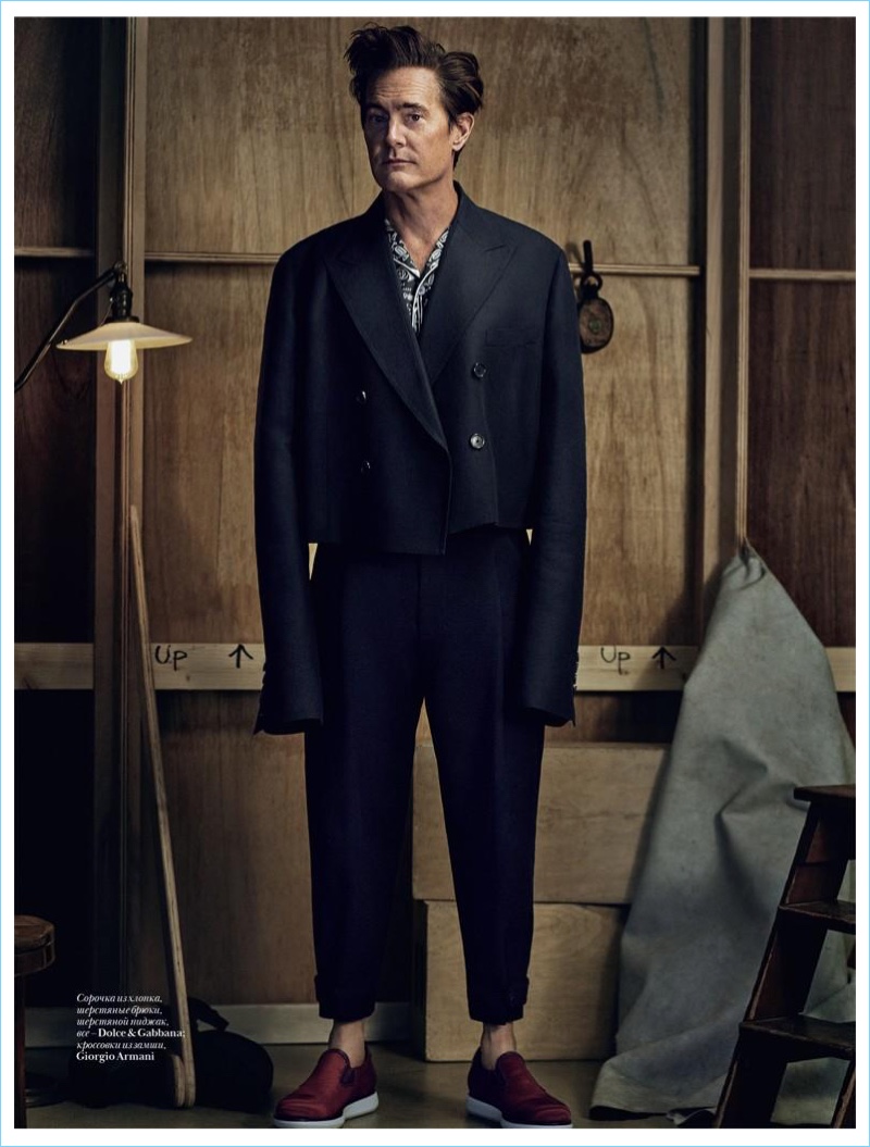 Olga Yanul styles Kyle MacLachlan in Dolce & Gabbana and Giorgio Armani.