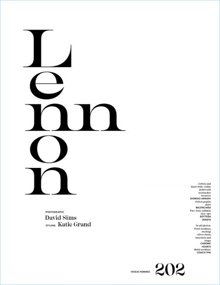 Lennon Gallagher 2017 Editorial Vogue Hommes Paris 001