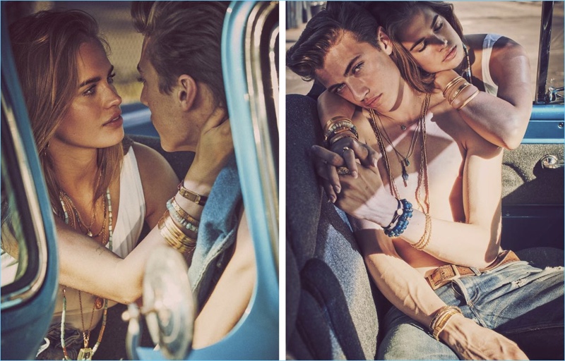 Real-life couple Lucky Blue Smith and Stormi Bree star in Eli Halili's spring-summer 2017 campaign.