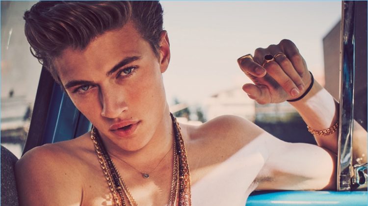 Lucky Blue Smith stars in Eli Halili's spring-summer 2017 campaign.