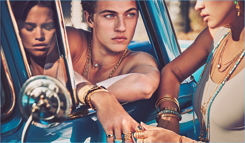 Model Lucky Blue Smith and his girlfriend Stormi Bree appear in Eli Halili's spring-summer 2017 campaign.
