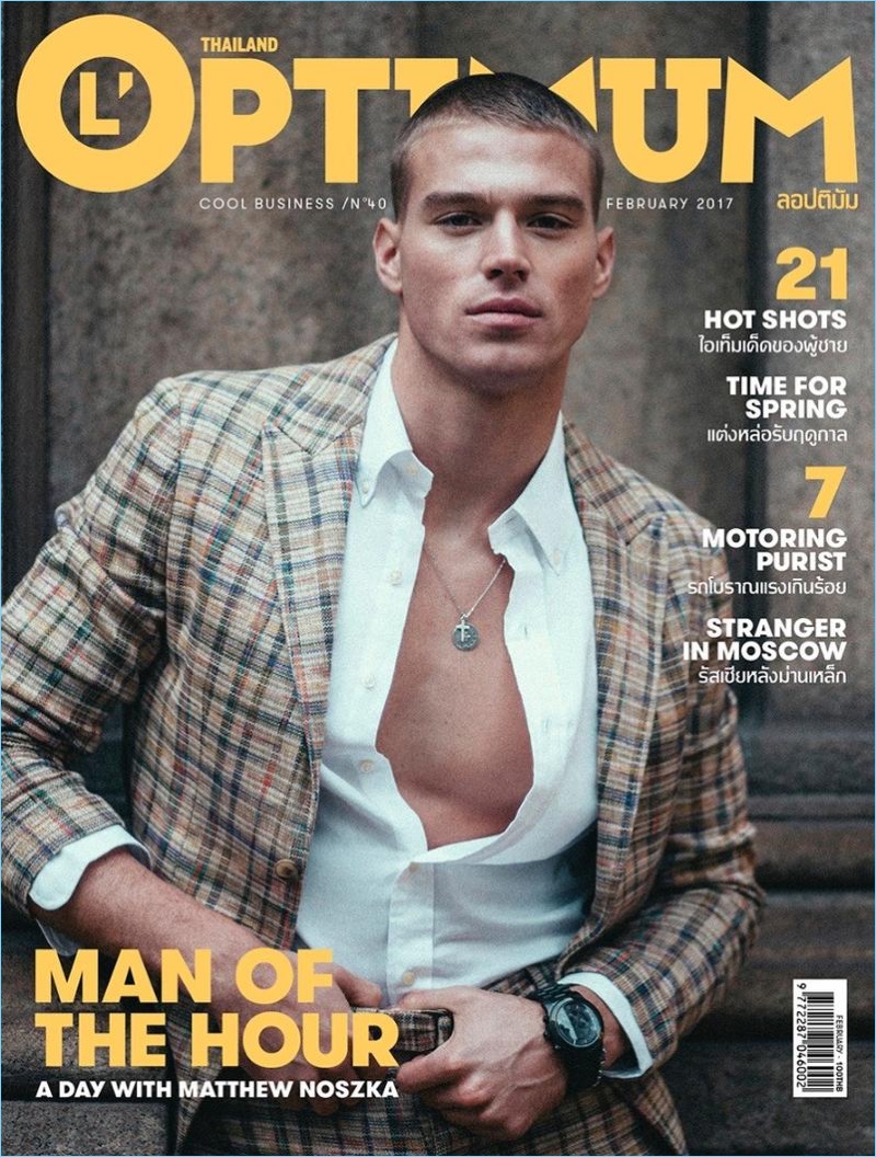 Matthew Noszka Dons Smart Designer Styles for L'Optimum Thailand Cover ...