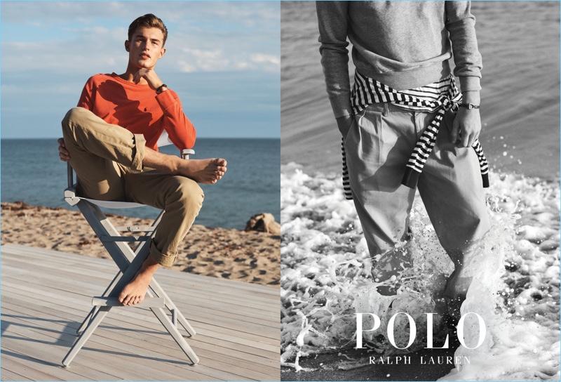 Kit Butler connects with POLO Ralph Lauren in casual smart fashions for spring-summer 2017.