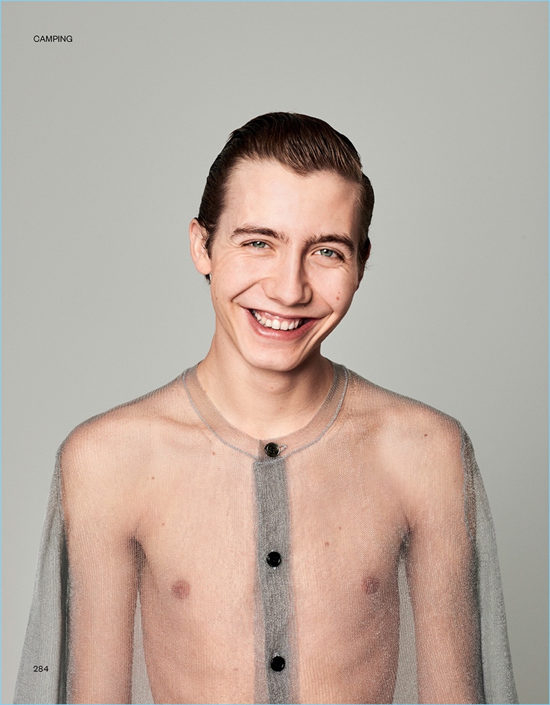 Terry Richardson photographs a smiling Paul Hameline for Fantastic Man.