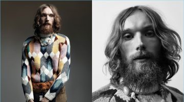 Prada Nonconformists: Clément Chabernaud, Aiden Andrews + More Star in Fall '17 Campaign Aiden Andrews channels a bohemian look in a multicolored Prada sweater for the brand's Nonconformists campaign.