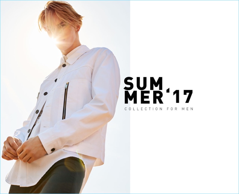 Model Dominik Sadoch fronts the summer 2017 campaign of Reserved.