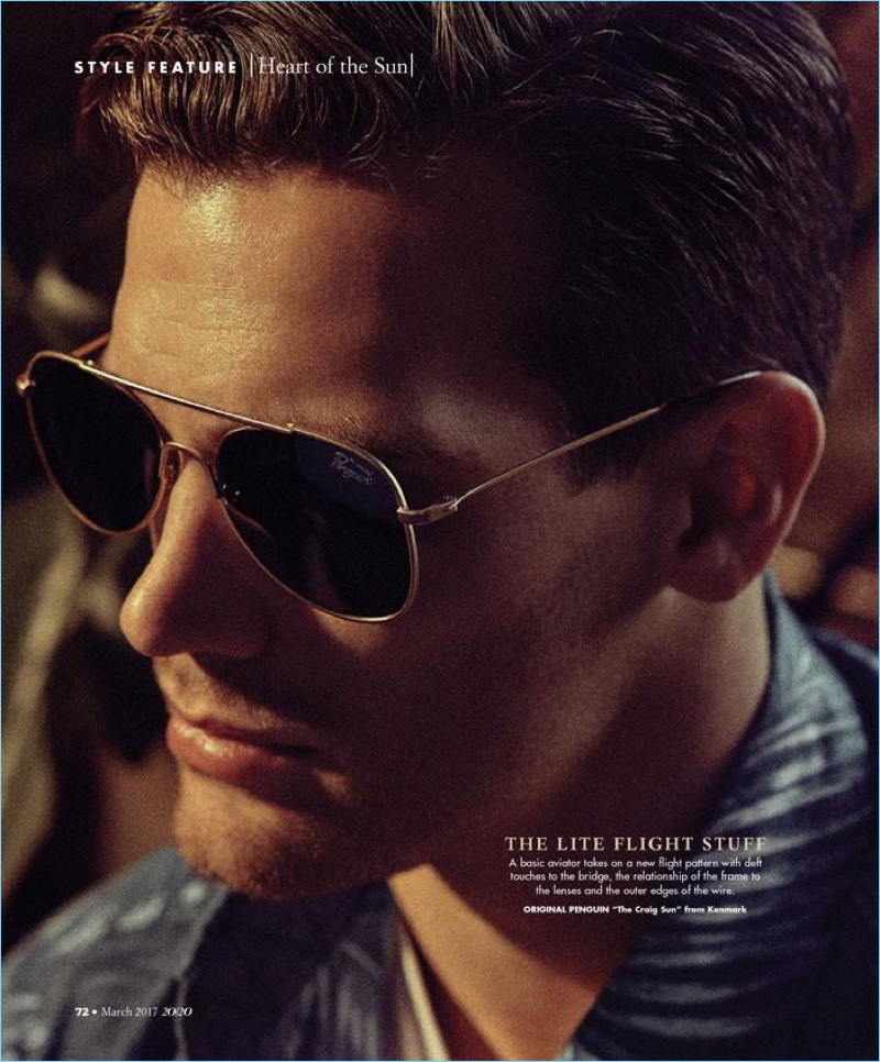 A cool vision, Sean Harju wears Original Penguin The Craig Sun sunglasses.