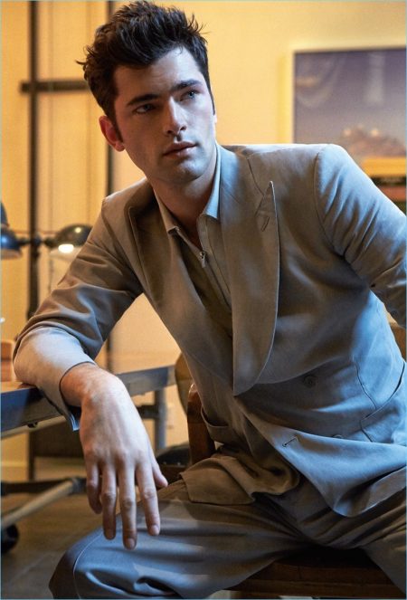 Sean O'Pry Dons Sharp Tailoring for GQ Russia