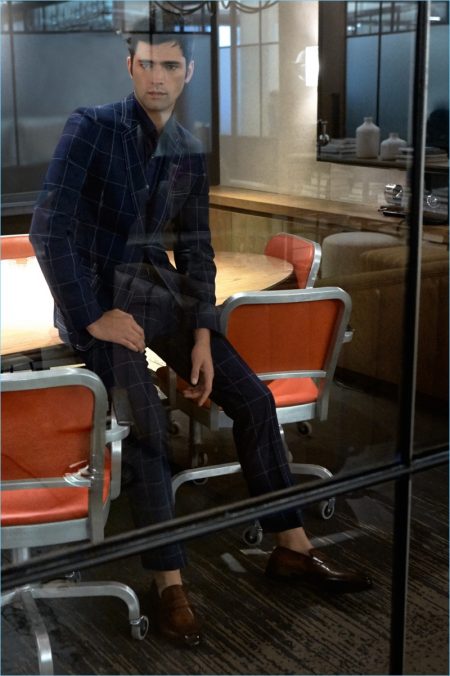 Sean O'Pry Dons Sharp Tailoring for GQ Russia