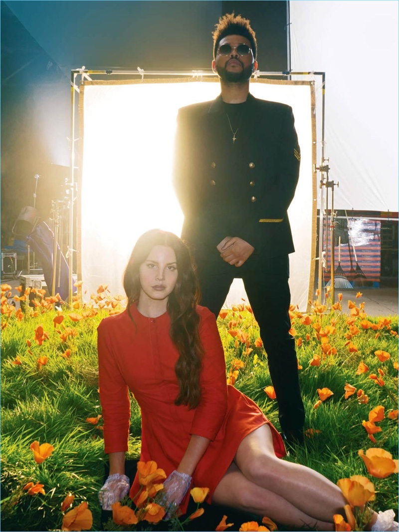 Lana Del Ray and The Weeknd appear in a promo image for their single, Lust for Life.