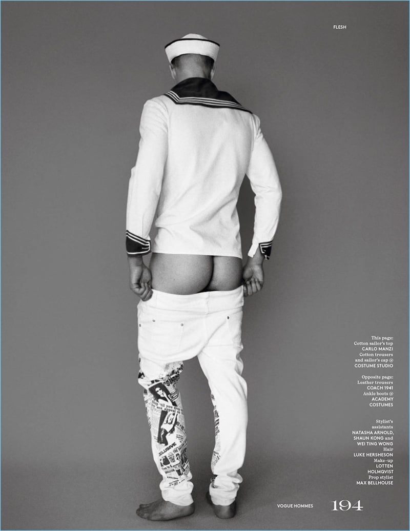 Vogue Hommes Paris 2017 Flesh Editorial