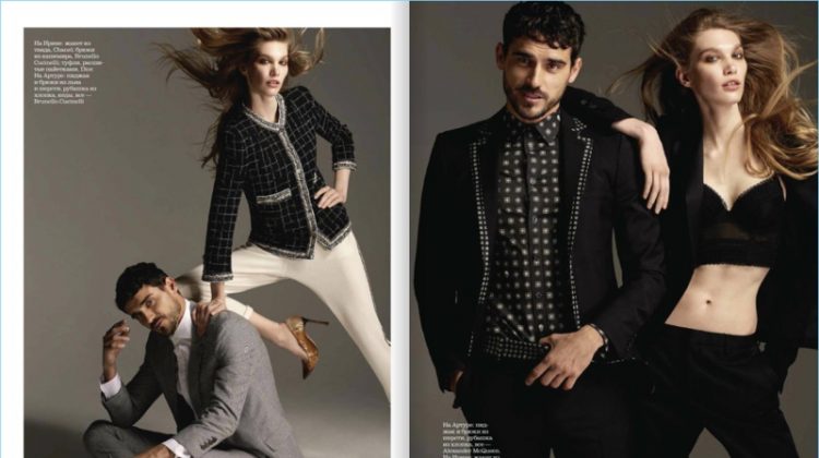 Arthur Kulkov Stars in His & Her Fashion Story for Elle Russia