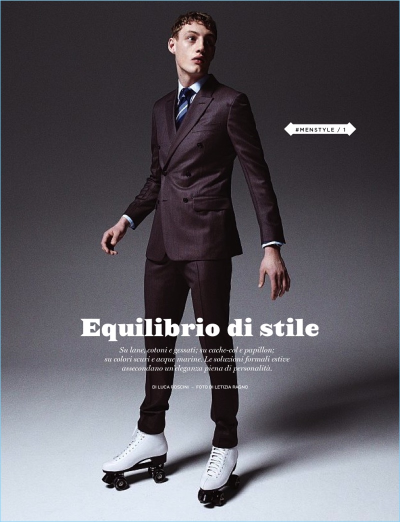 Starring in an editorial for Style magazine, Aubrey sports a Sartoria Latorre suit with a Corneliani shirt and Ermenegildo Zegna scarf.