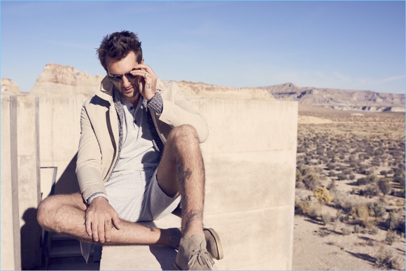 Rafael Lazzini dons a neutral spring look from Bonobos.