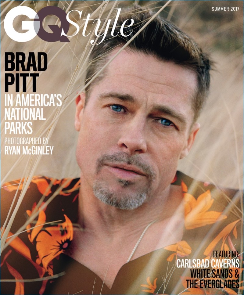 Wearing an AMI shirt, Brad Pitt covers GQ Style.