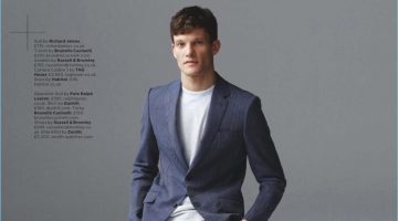 Whatever Works: Danny Beauchamp & Sacha M'Baye Go Sartorial for British GQ Danny Beauchamp dons a Richard James suit with a Brunello Cucinelli t-shirt and Russell & Bromley sandals.