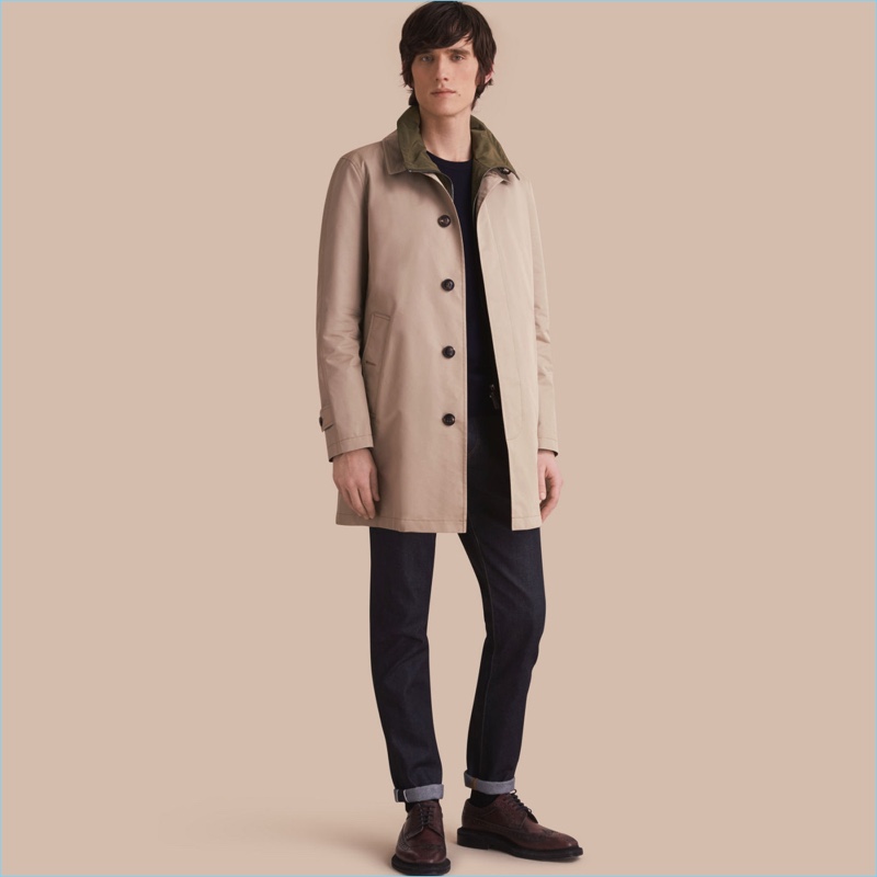 Burberry Lightweight Cotton Car Coat with Detachable Gilet