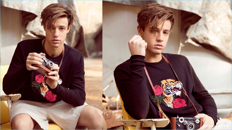 Cameron Dallas tackles the role of photographer in a charming image from Penshoppe's spring-summer 2017 campaign.